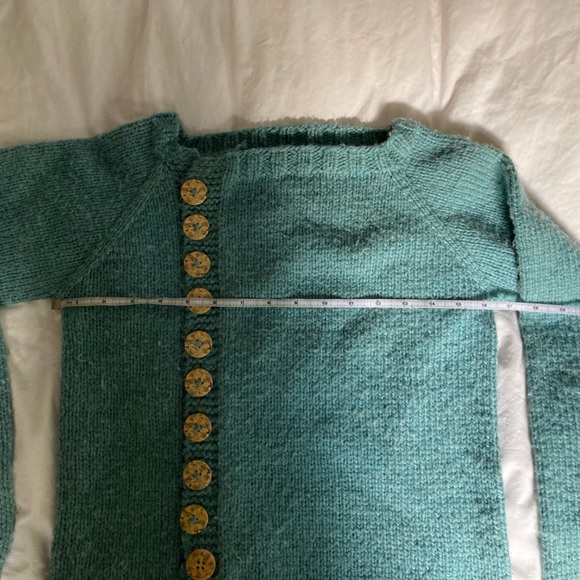 Hand knit sweater, ‘buttony sweater by Katie Marcus’ - Picture 5 of 6